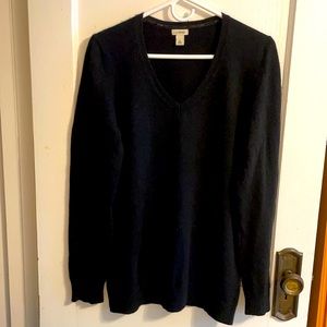 L.L. Bean V-neck Cashmere Sweater